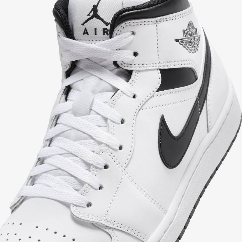 DQ8426-132 Nike Air Jordan 1 Mid White Black (Men's) | eBay