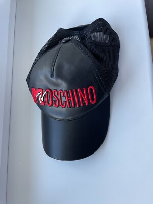 Moschino x H&M Cap Black Red Embroidered MTV Jeremy Scott Unisex