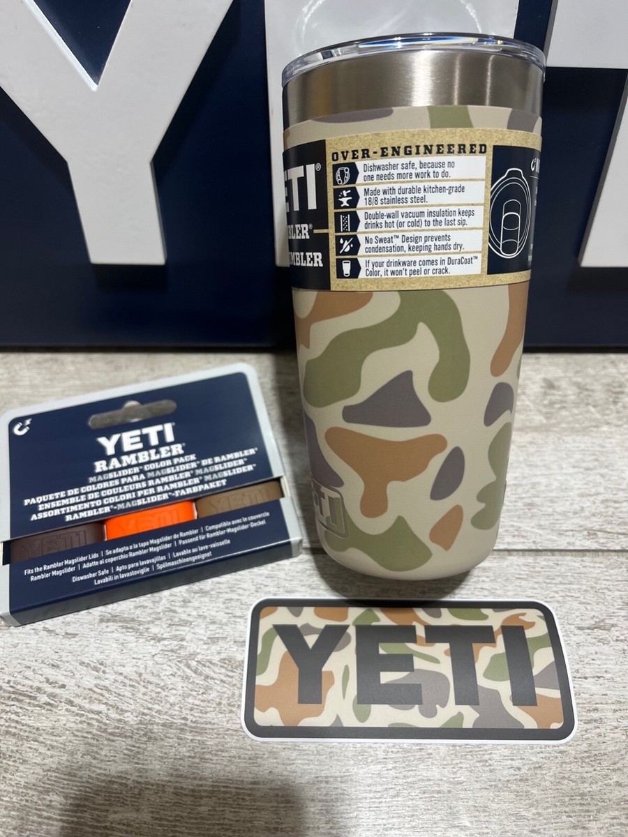 YETI Rambler 10oz Tumbler * TAN CAMO!* w/WETLANDS MagSlider Pk+