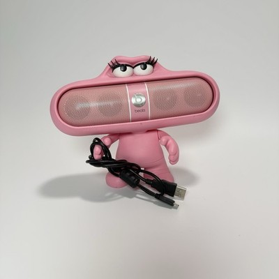 Beats Pill Bluetooth Speaker Pink Nicki Minaj Holder Works Plugged