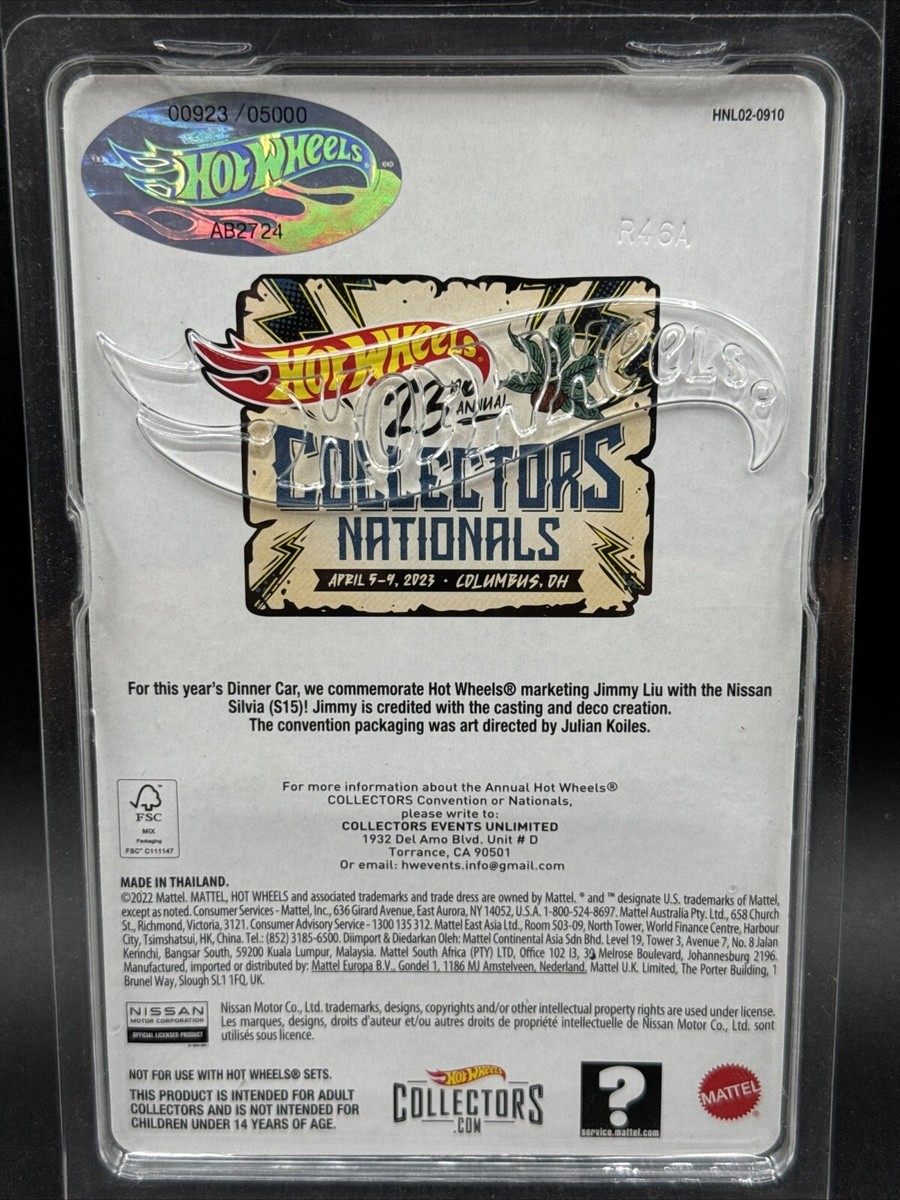 2023 Hot Wheels GREEN NISSAN SILVIA (S15) 23rd Nationals 00923