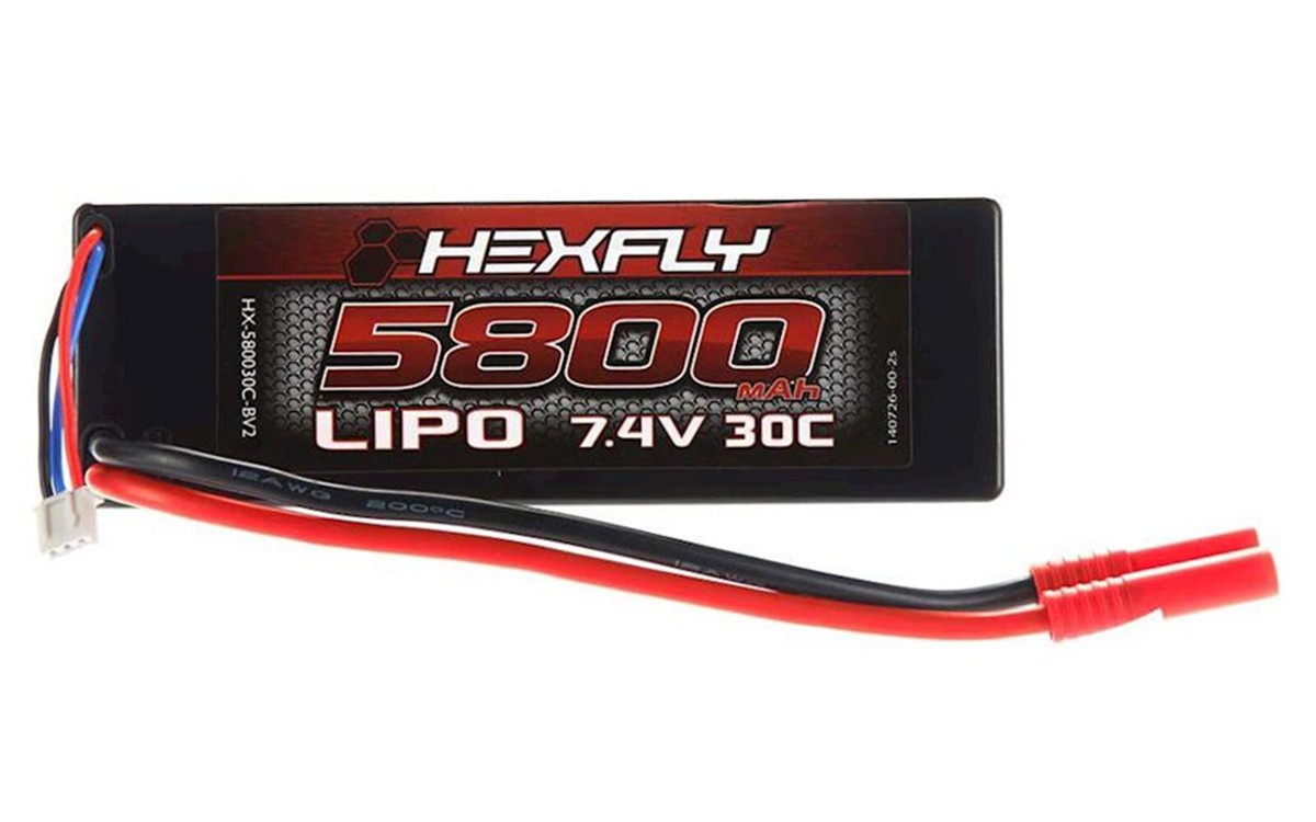 Redcat Racing Hexfly 5800mAh 30c 7.4V LiPo Battery w/ Banana