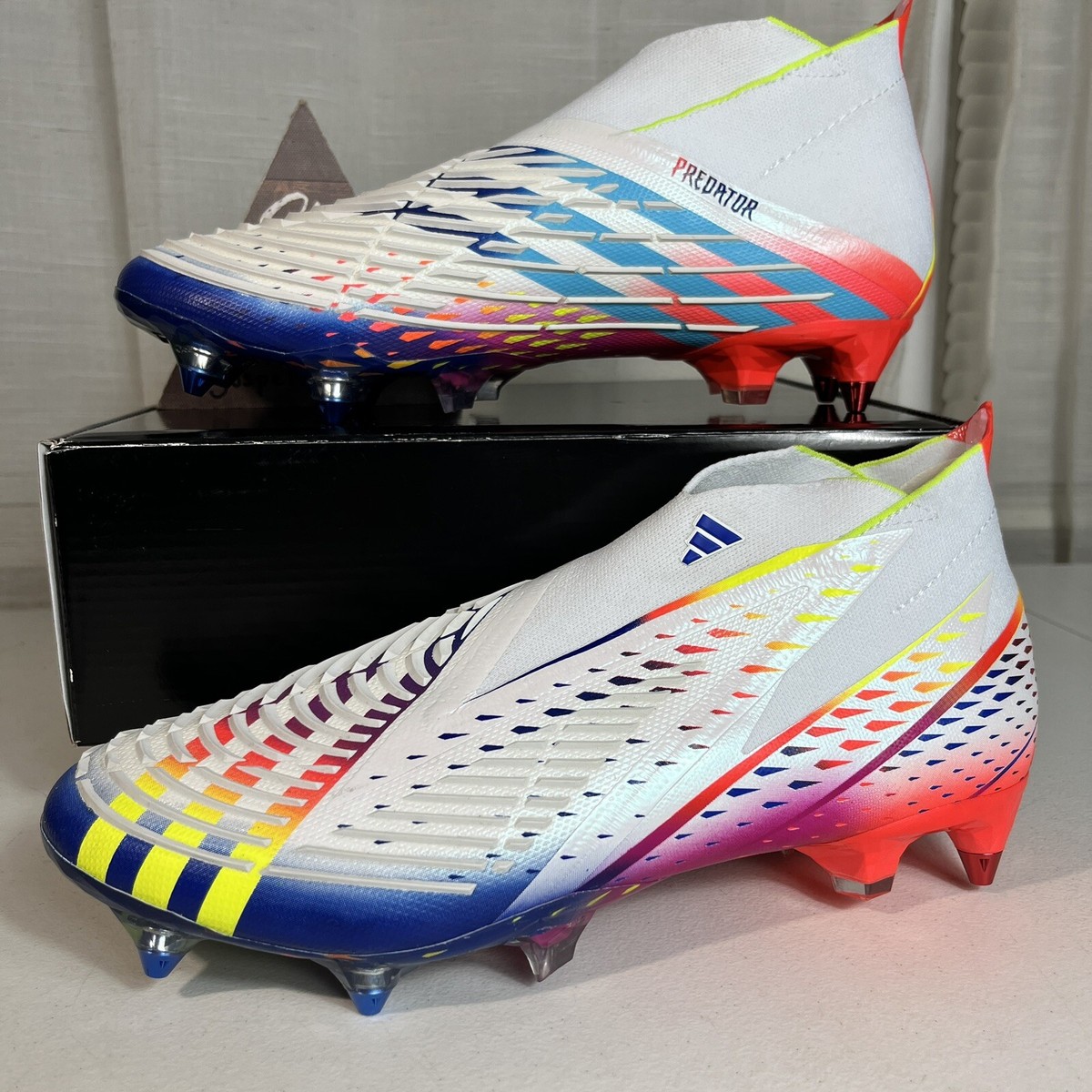 Adidas PREDATOR EDGE + SG Soccer Cleats AL RIHLA PACK White Men