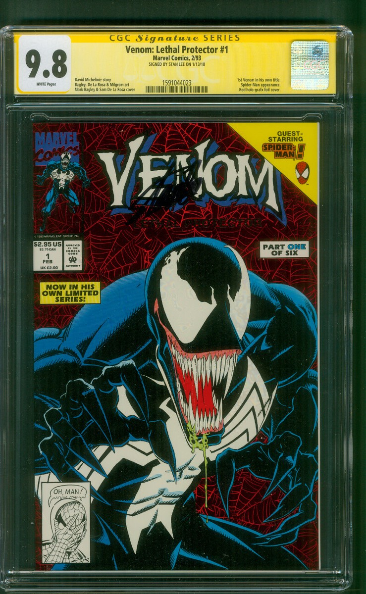 Venom Lethal Protector 1 CGC 9.8 SS Stan Lee Auto 1993 Red