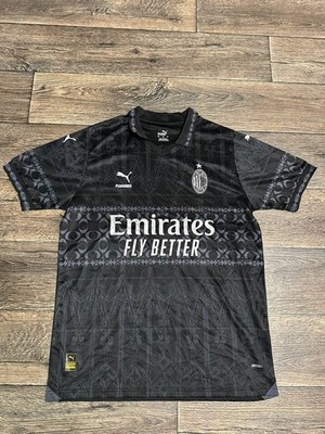Puma AC Milan x PLEASURES 4th kit 23-24 Black men jersey large | eBay