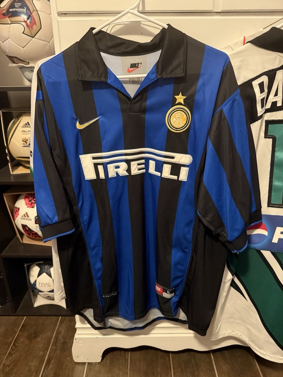 Vintage Nike 1998-99 Inter Milan Ronaldo R9 Soccer Jersey Original