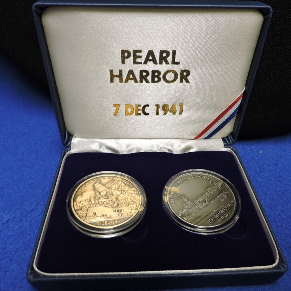 Pearl Harbor Official 65th Anniversary Commemorative Medallions in