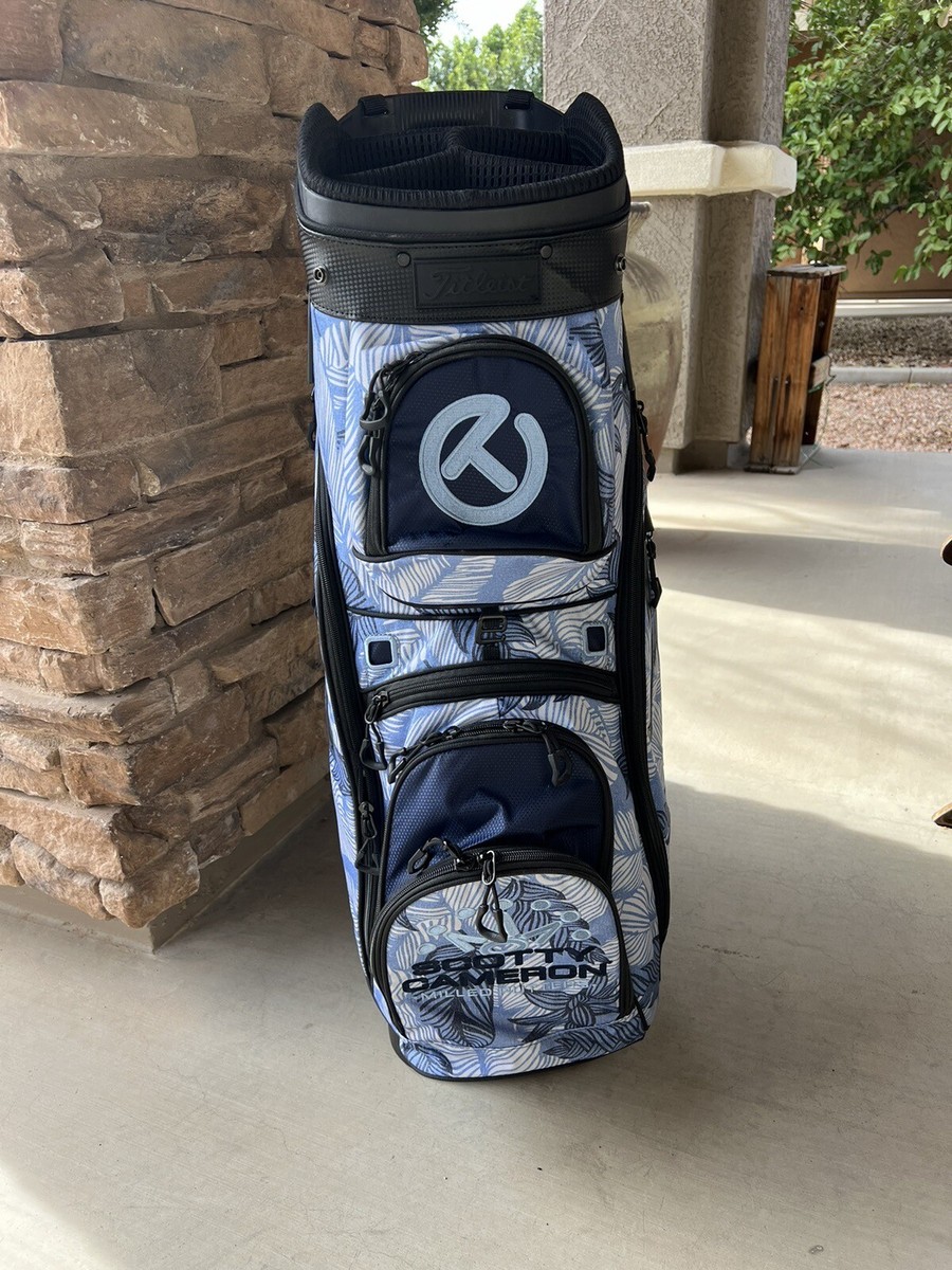 Scotty Cameron Blue Floral Circle T Explorer Cart Bag 2023 Release