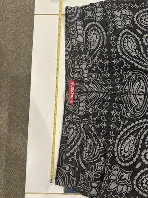 SUPREME BANDANA JACQUARD BAGGY JEAN BLACK SIZE 36 (SS25 WEEK 7