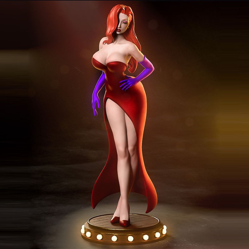 1/4 47cm Jessica Rabbit 3D print figure Model Kit Unpainted