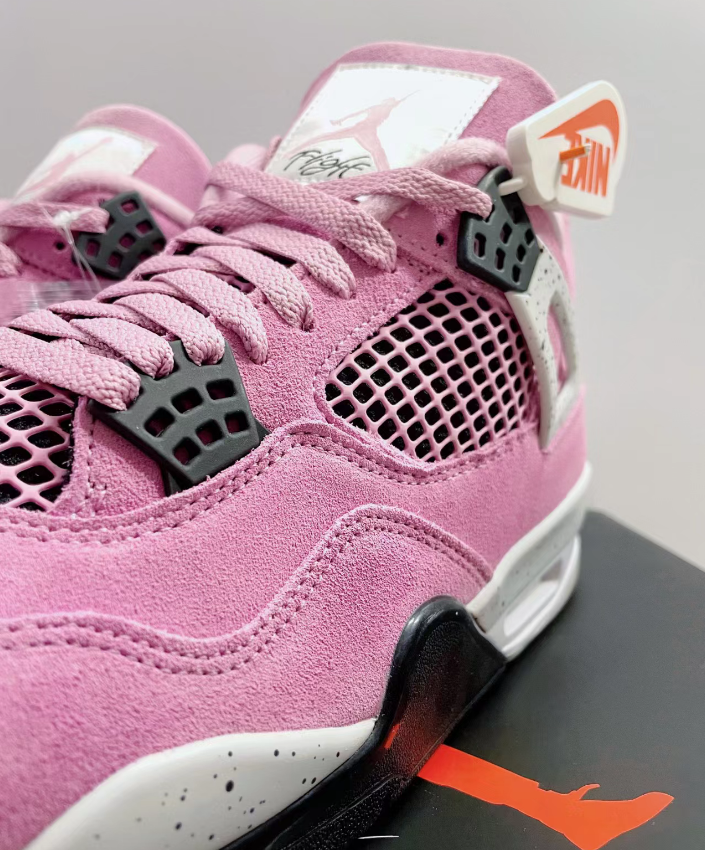 Jordan 4 Retro Pink Men/Women Mid Top Basketball Shoes | eBay