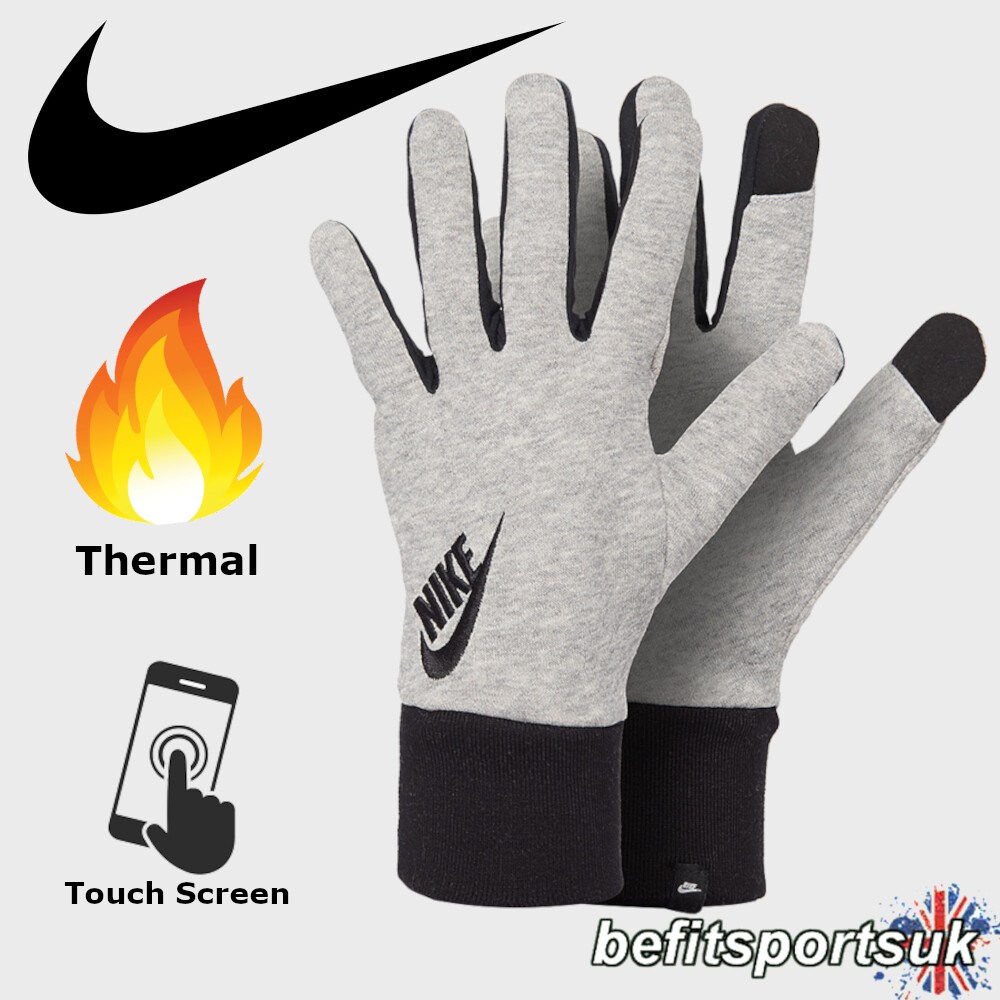 NIKE CLUB FLEECE GLOVES THERMAL WINTER WARM TOUCH SCREEN PHONE