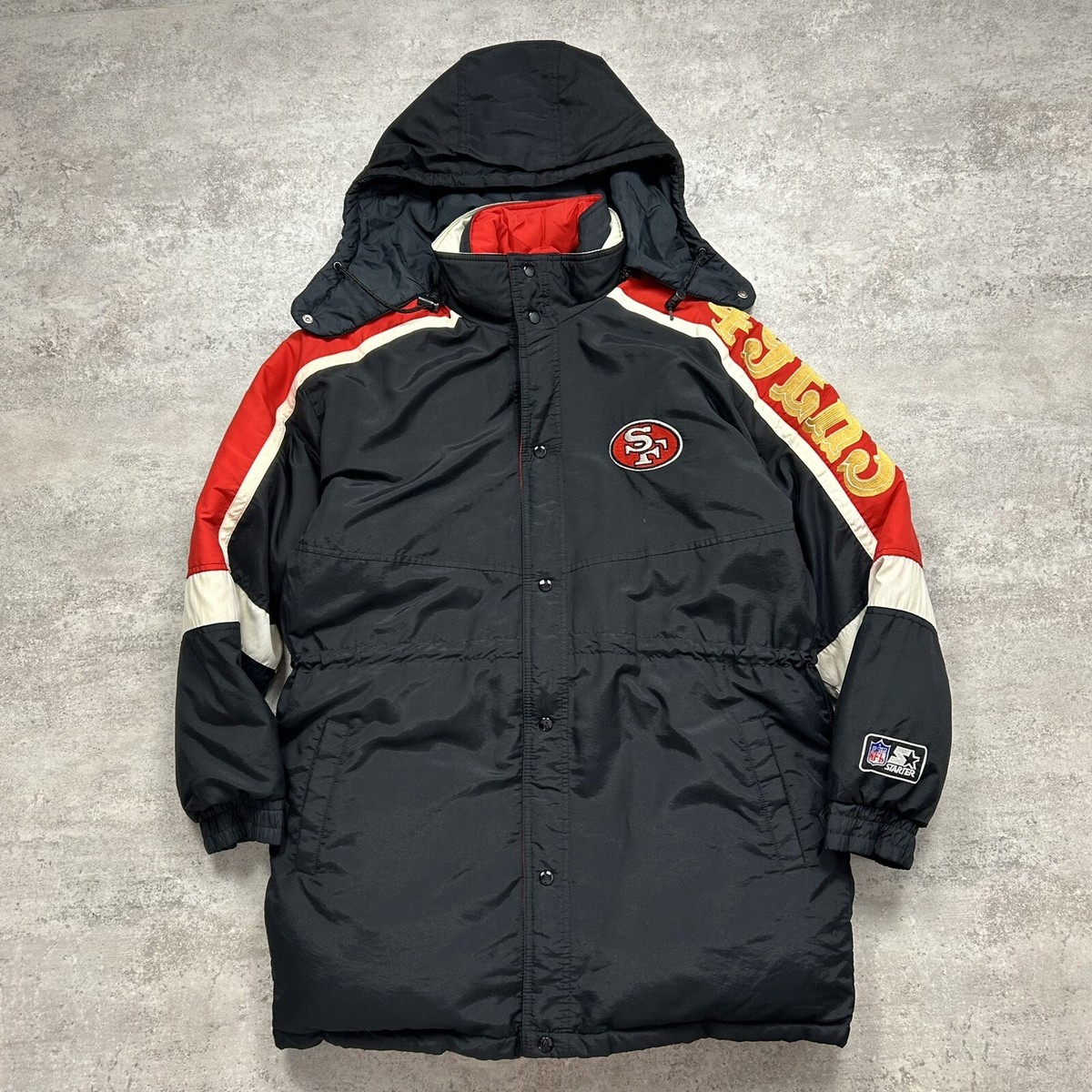 VTG 90s NFL SAN FRANCISCO 49ERS STARTER DUCK DOWN INSULATED JACKET