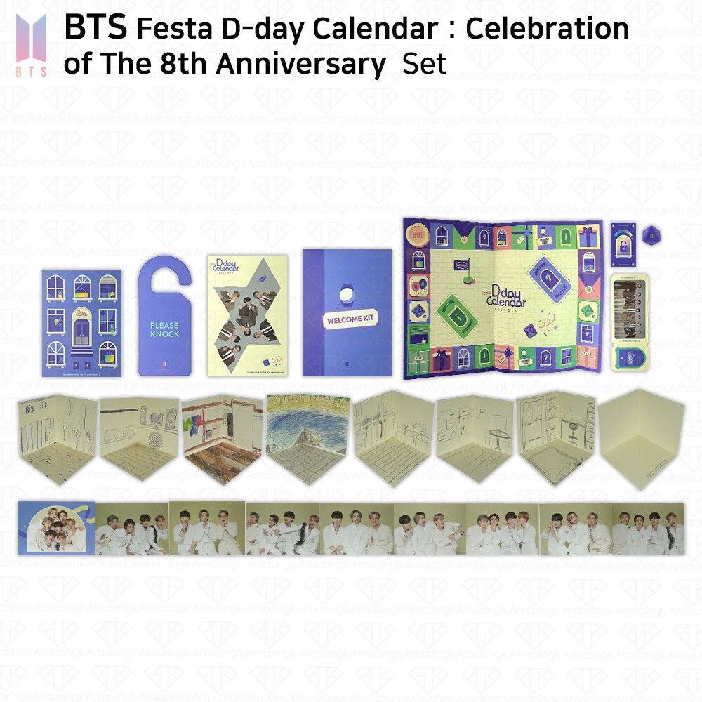 BTS Festa D-day Calendar Celebration of The 8th Anniversary