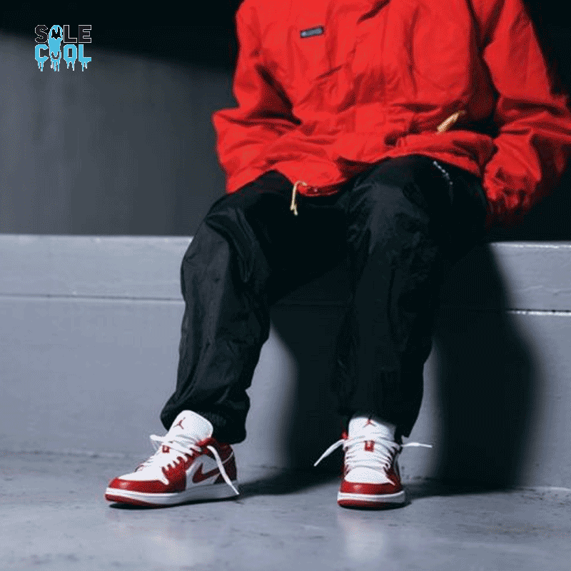 Nike Air Jordan 1 AJ1 Low Gym Red White Men's Shoes 553558-611 | eBay