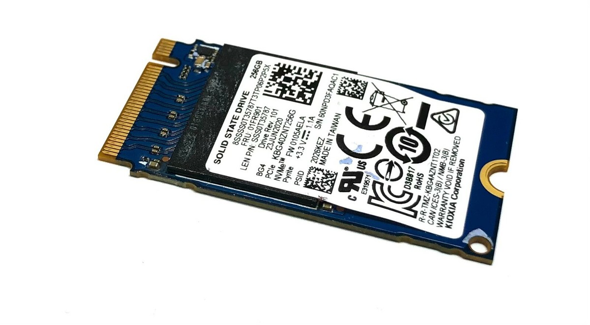 Toshiba Kioxia 256GB SSD PCIe NVMe M.2 1.8 inch 45mm KBG40ZNT256G