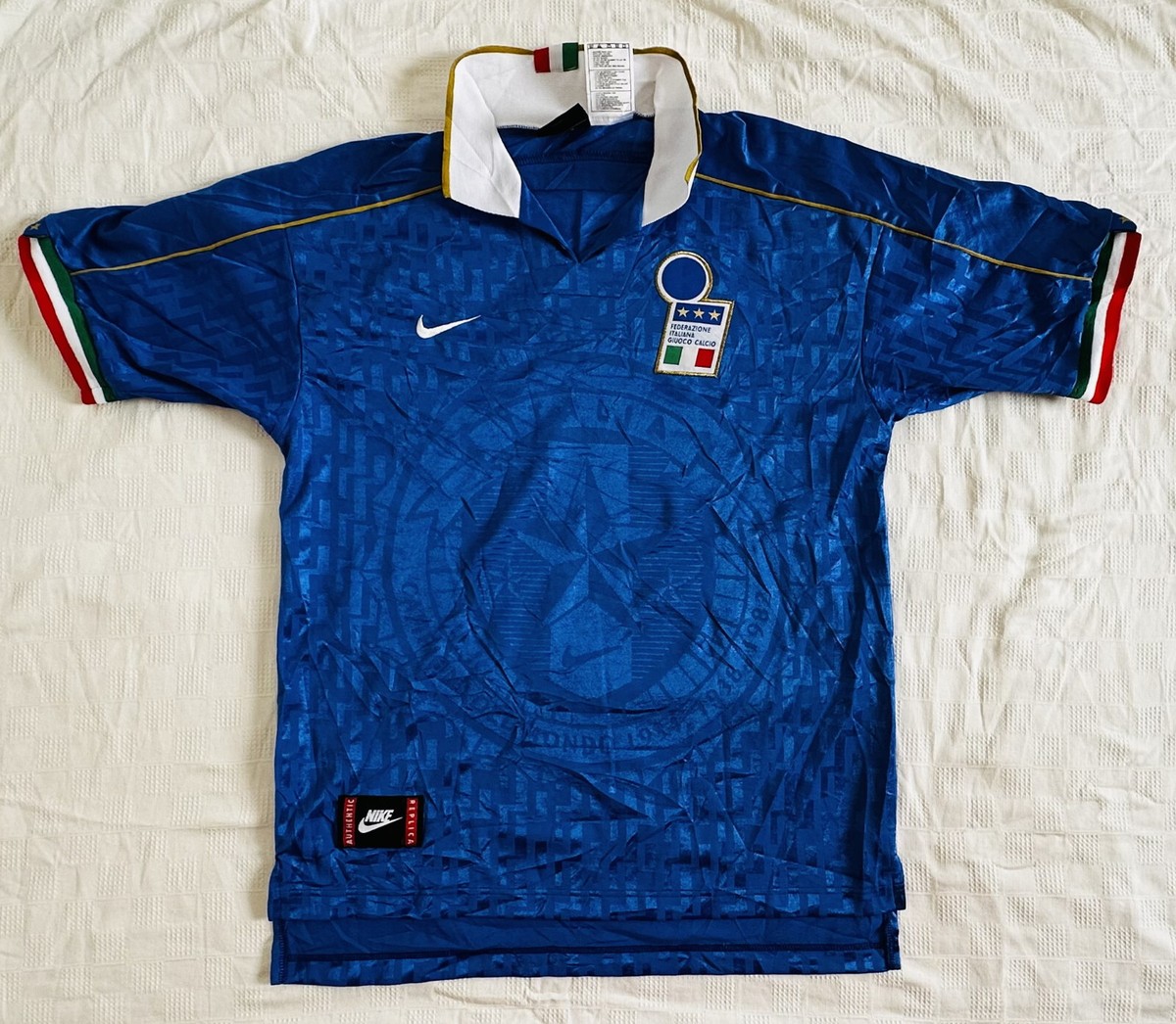 ITALY 1994-1996 Football Soccer Home Blue Vintage Shirt Jersey by