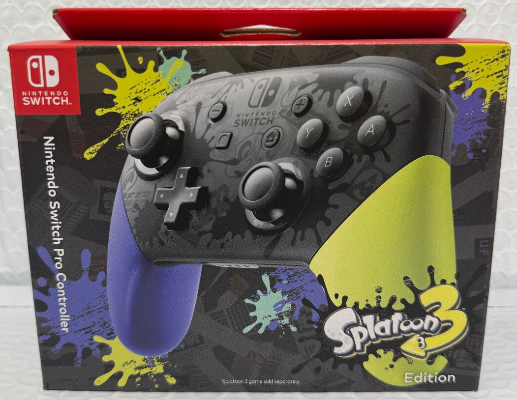 Official Nintendo Switch Pro Controller - Splatoon 3 Edition | eBay
