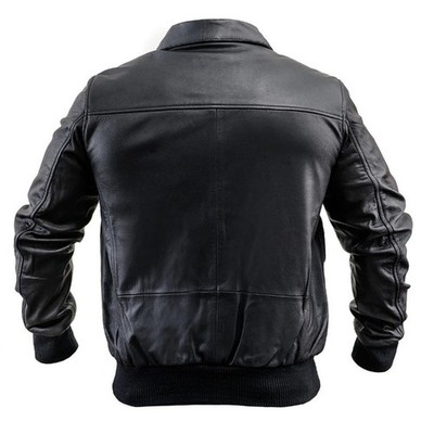 Men's 90s Vintage A2 Aviator Bomber Jacket WW2 Leather Bomber Coat