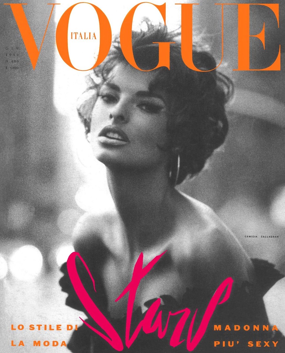 VOGUE ITALIA 1990 Linda Evangelista, Madonna, David Bowie, Cindy