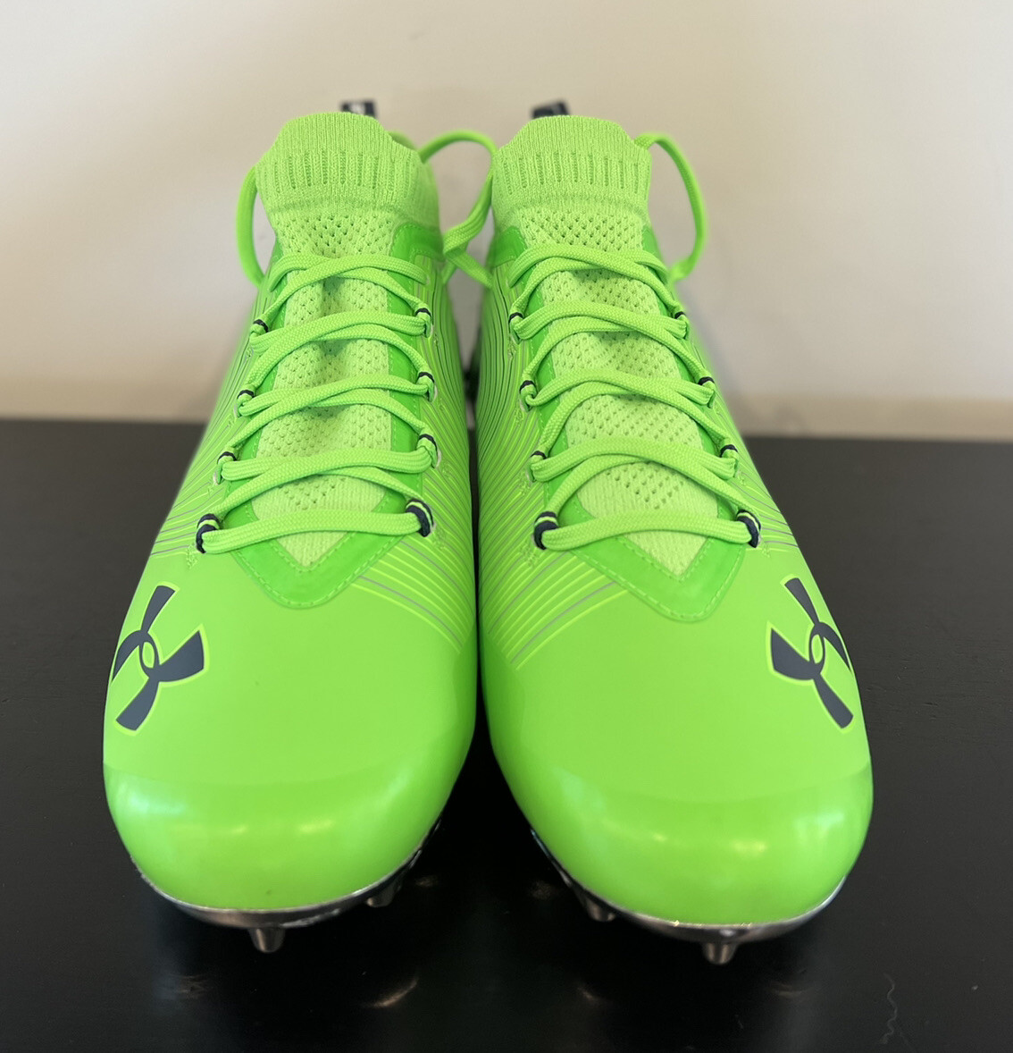 Size 15 Under Armour Spotlight MC Football Cleats Electric Green