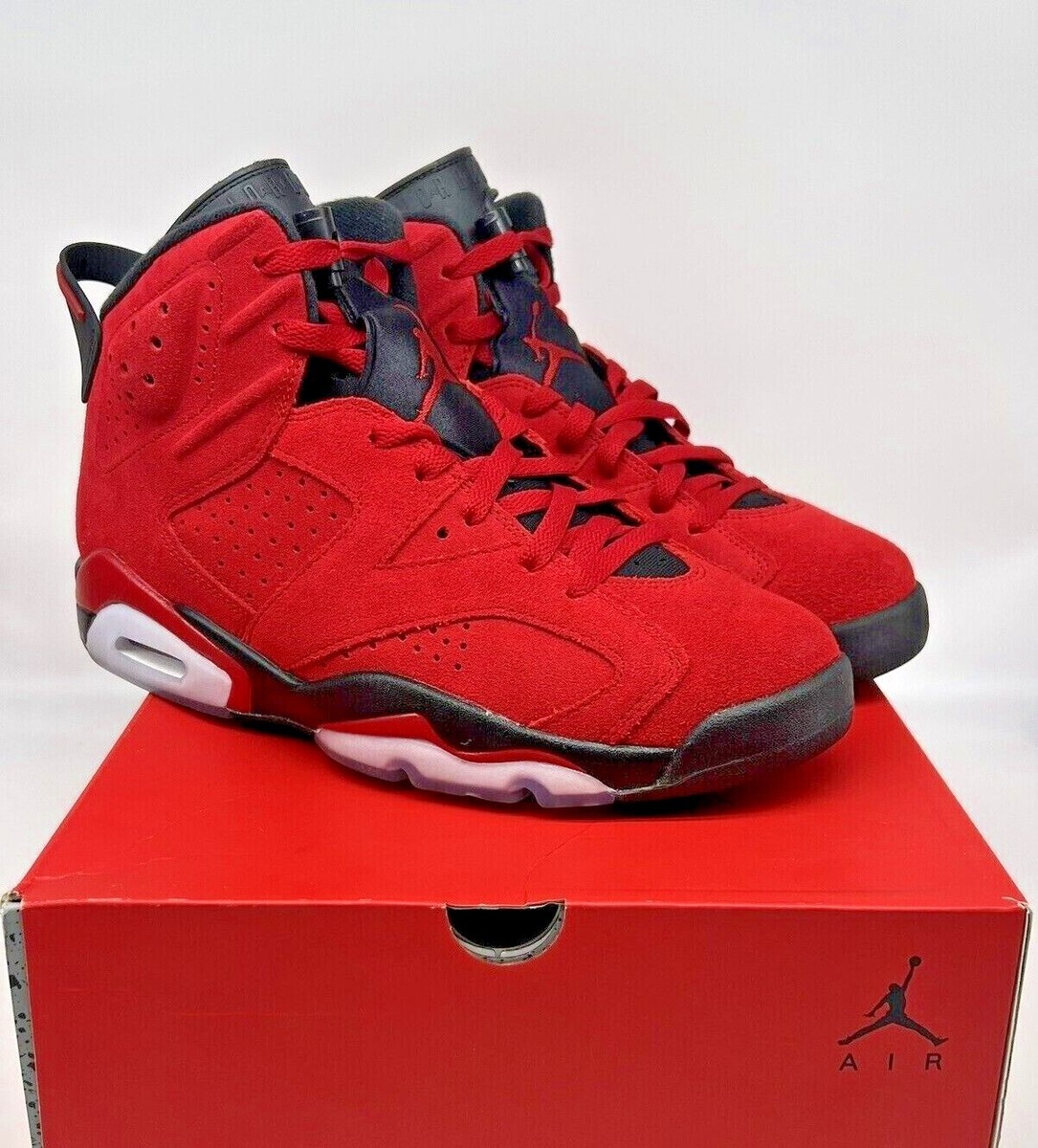 Sz 4/6.5Y/9.5 Nike Air Jordan 6 VI Retro Toro Bravo Varsity Red