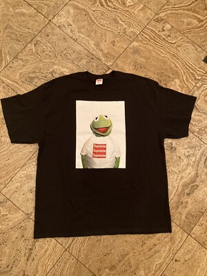 Supreme Kermit Triple Box Logo Black T-Shirt Asspizza XXL RARE | eBay