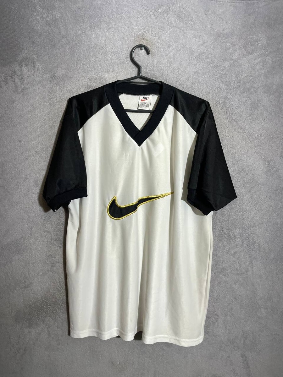 Nike Vintage Jersey Training Football Soccer Shirt White 90s Men