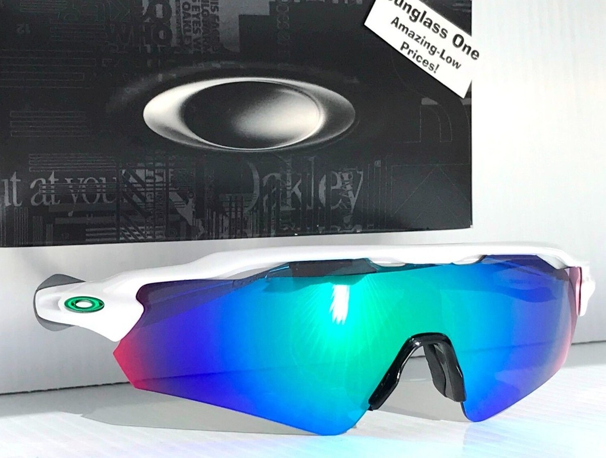 NEW Oakley RADAR EV PATH Shiny White POLARIZED Galaxy Jade Lens