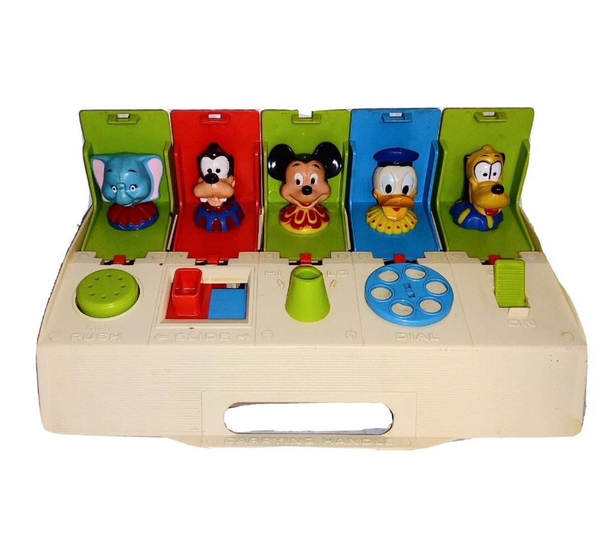 Vintage Kohner Disney Busy Box Popup Pals Dumbo Goofy Mickey