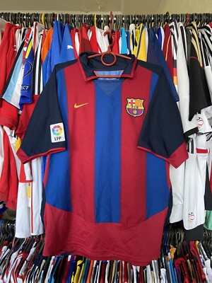 BARCELONA 2003 2004 HOME SHIRT JERSEY NIKE 112586 sz L MEN #10