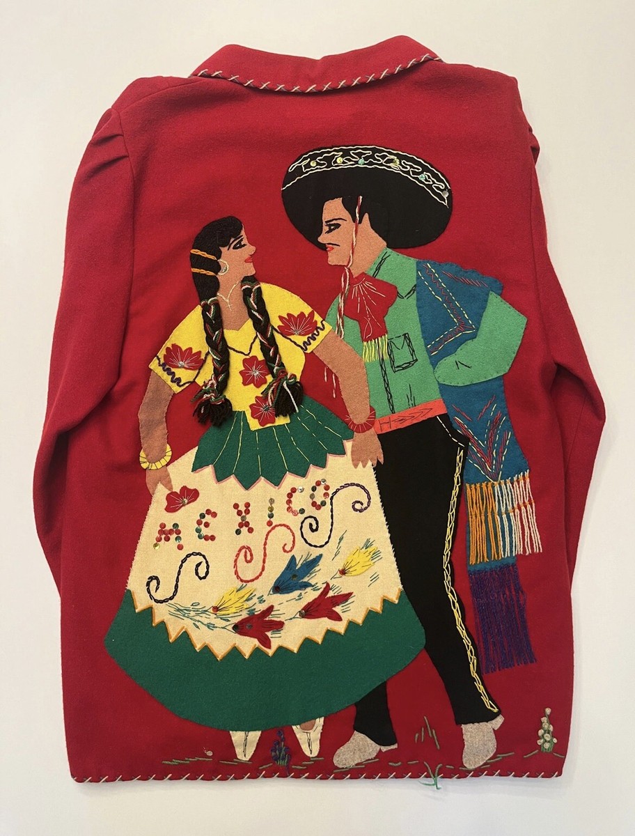 VINTAGE 1940s MEXICAN SOUVENIR JACKET EMBROIDERED | eBay