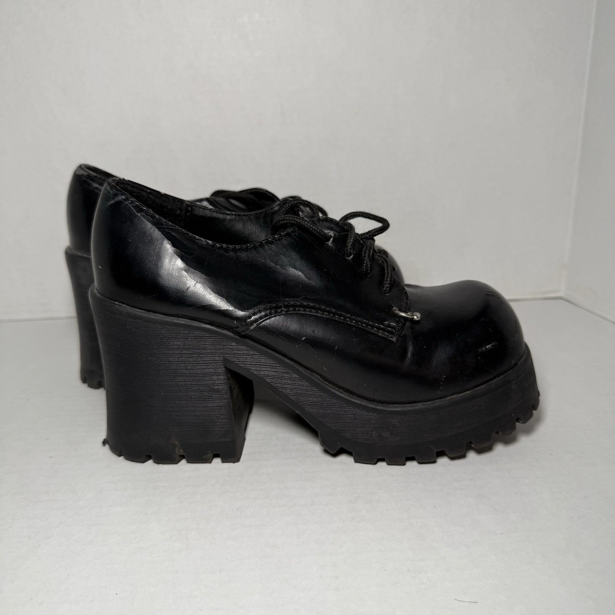 Vintage 90s Y2K 2000s Maurice's Punk Platform Chunky Oxfords 7 | eBay