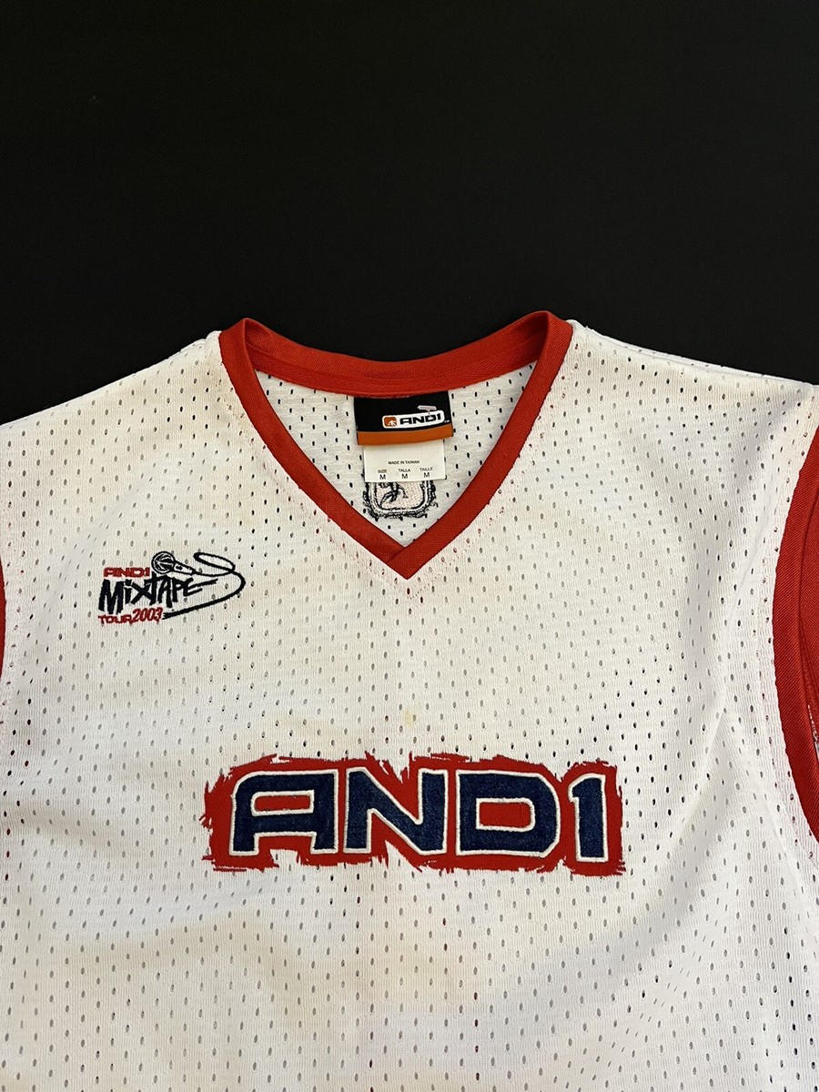 Rare And1 One Mixtape Tour 2003 Basketball Hot Sauce 3 Home Jersey