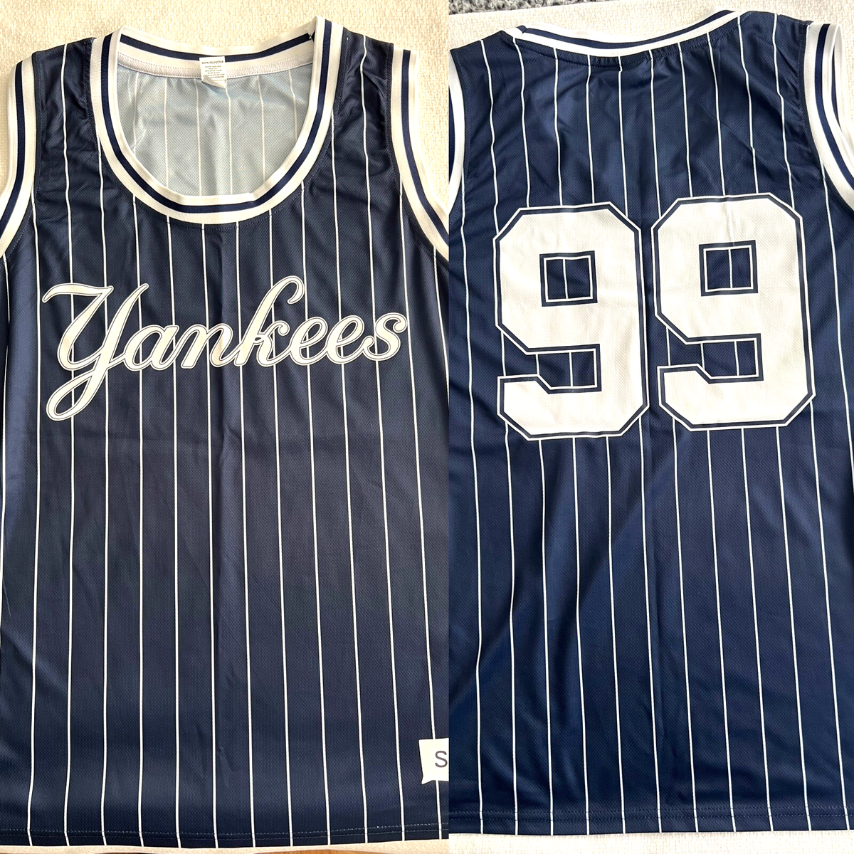 NY YANKEES AARON JUDGE BASKETBALL JERSEY SGA XL #99 SHIRT 8/3/2023