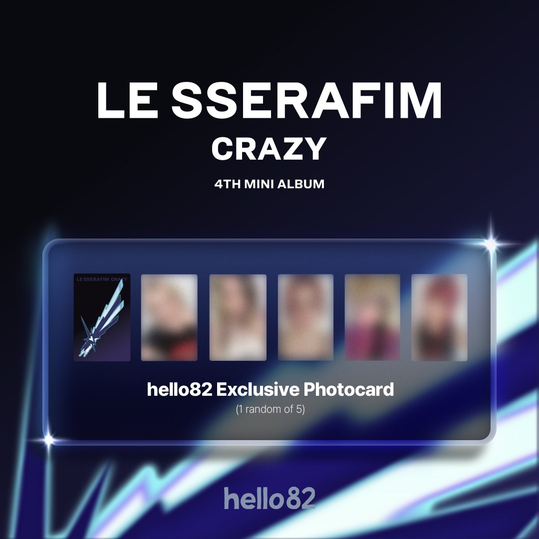 LE SSERAFIM] CRAZY / hello82 Exclusive Photocard Postcard POP-UP
