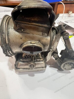 Antique Old Rare Joseph Lucas Silver King Kerosene Bicycle Lamp