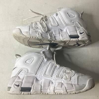 Nike Air More Uptempo White Midnight Navy GS | eBay