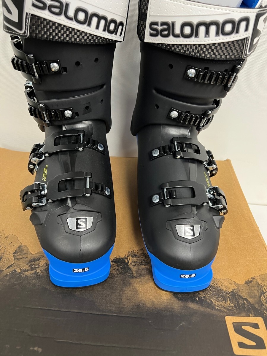 $725 Salomon X Max 120 Race Ski Boots NIB Mens 26/26.5 Blue Black