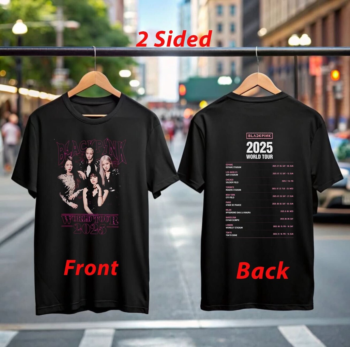 Blackpink Deadline World Tour 2025 T-Shirt Official Concert Merch