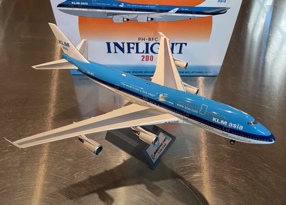 1:200 Inflight KLM ASIA ROYAL DUTCH AIRLINES Boeing 747-400 PH-BFC