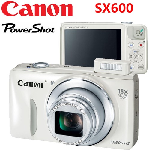 Canon Powershot SX600 HS White 16.0MP18x zoom Digital Camera