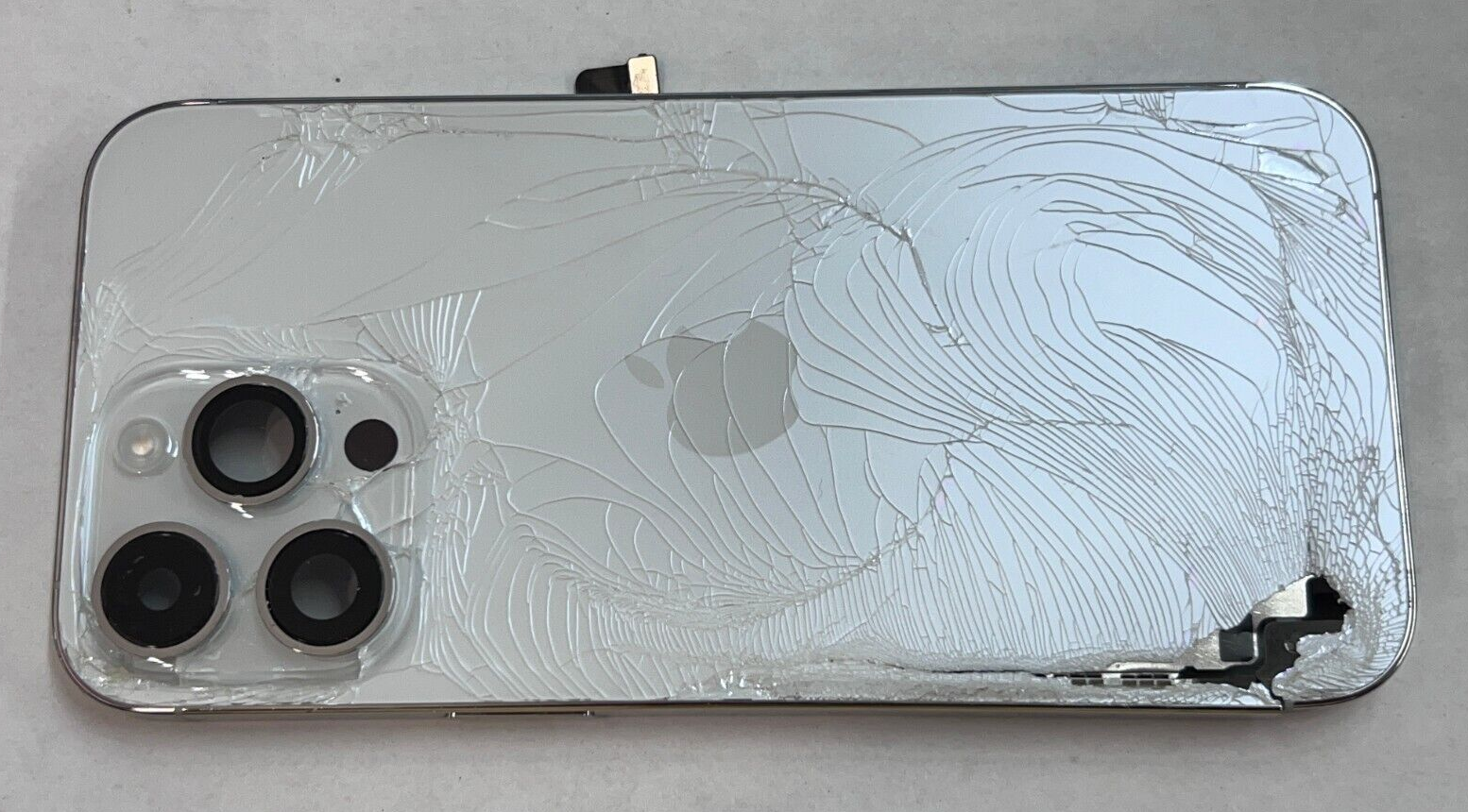 Apple iPhone 14 Pro Max Silver White Back Glass Housing