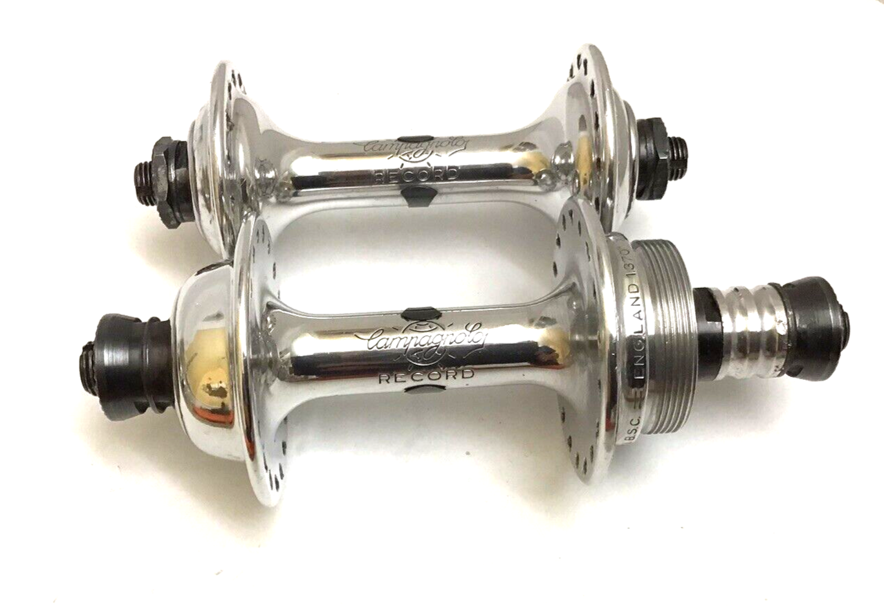 Vintage Campagnolo Record Low Flange Hub Set 36/32 Hole English