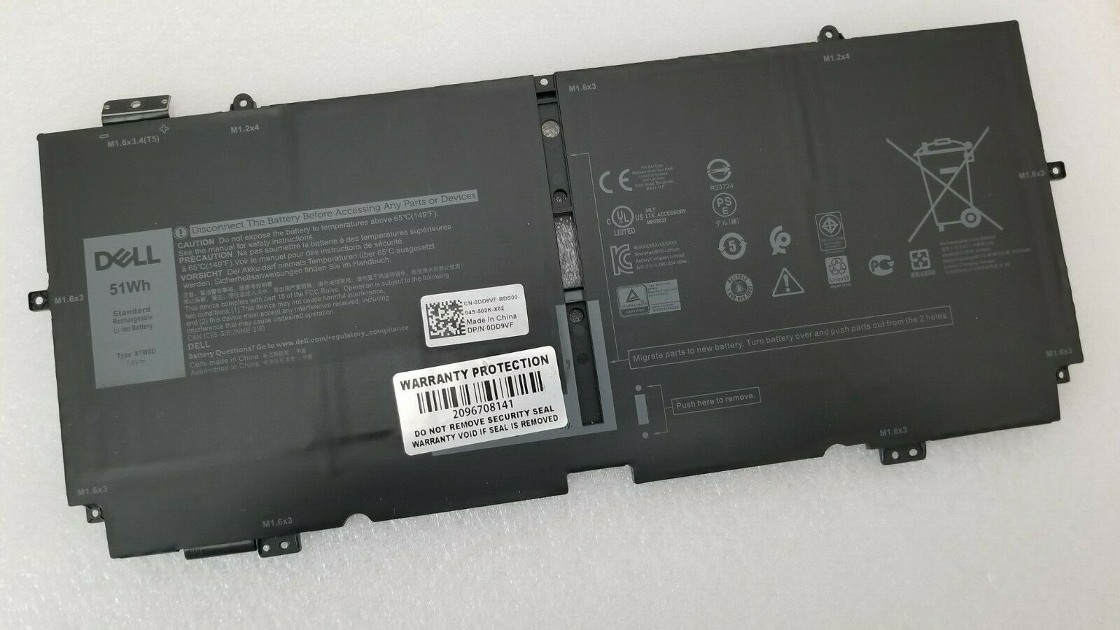 NEW Genuine Dell XPS 13 9310 Notebook Laptop Battery 51WH X1W0D | eBay