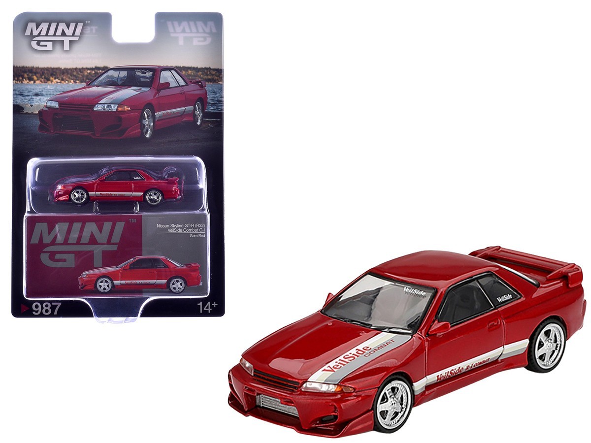 Mini GT 1:64 Nissan Skyline GT-R (R32) VeilSide Combat C-I Gem Red
