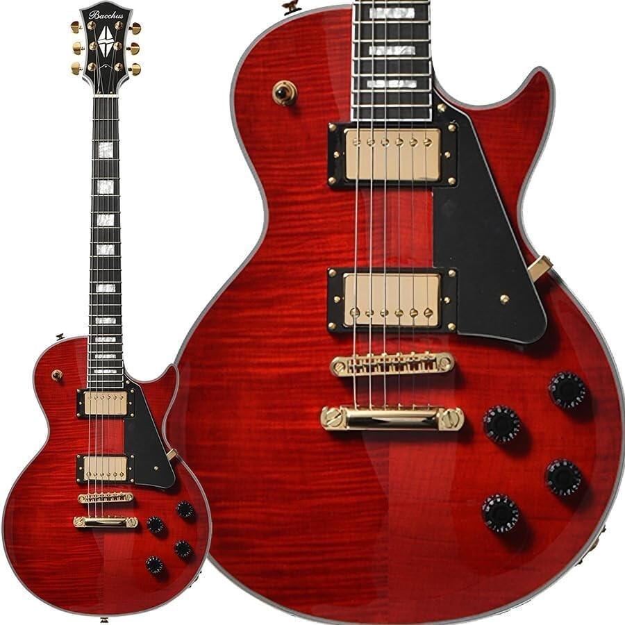 Bacchus DUKE-CTM-FM ST-RED Red Les Paul Type Electric Guitar with