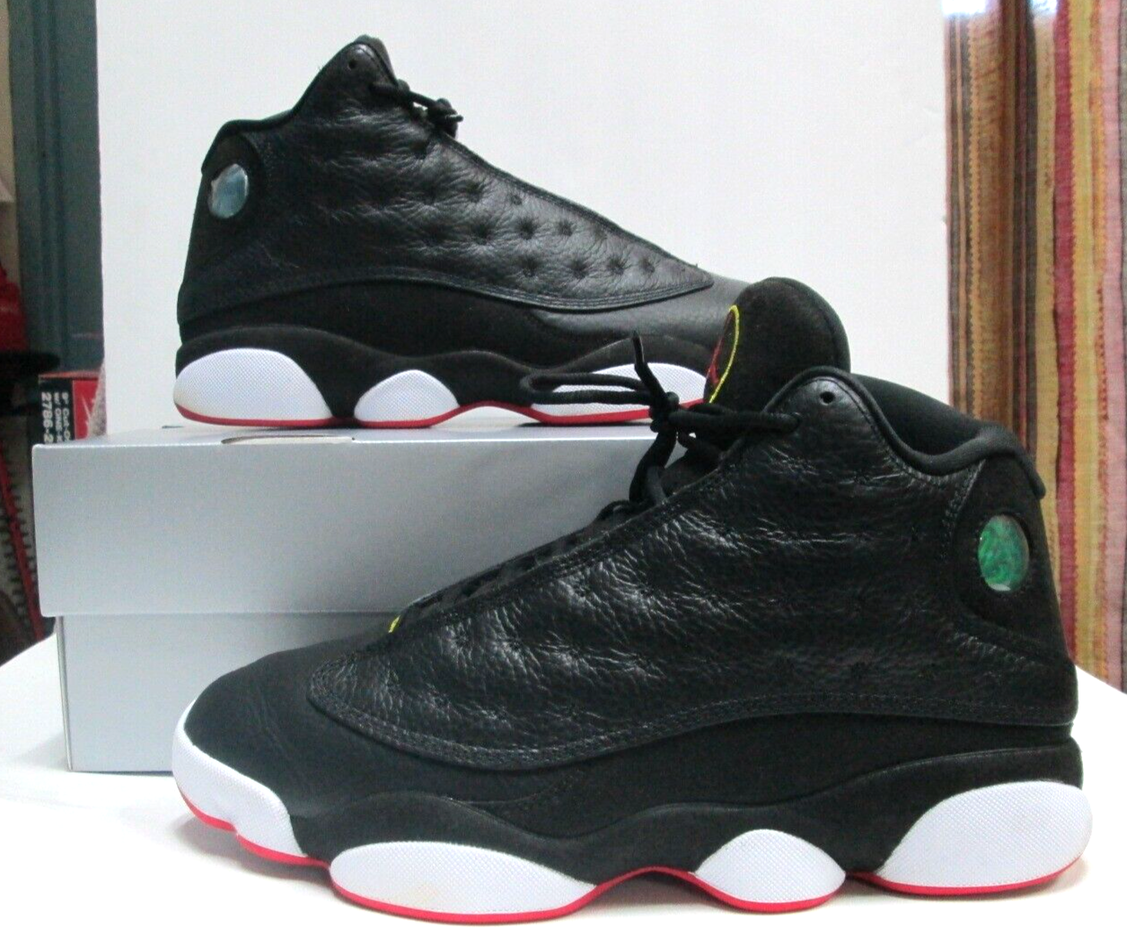 GREAT Air Jordan 13 Retro Playoffs 2023 414571-062 Black True Red