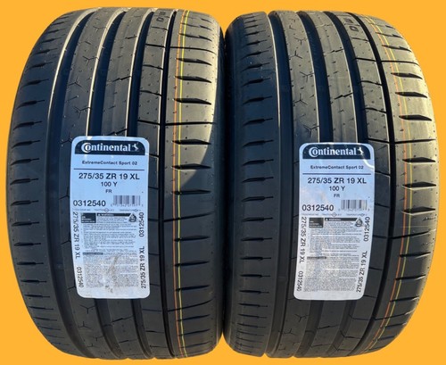 TWO NEW 275/35ZR19 Continental ExtremeContact Sport 02 Tires Like
