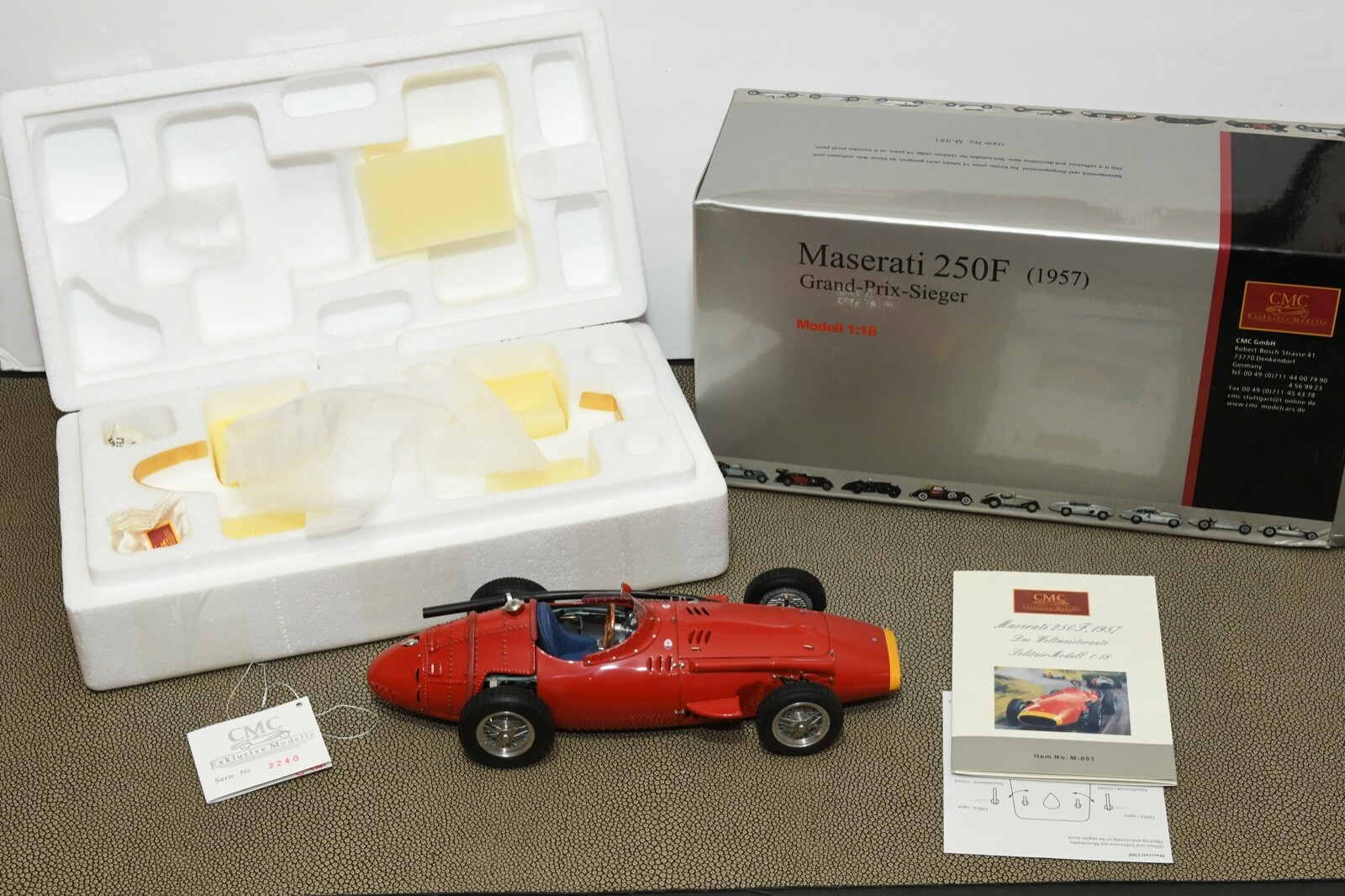 CMC 1/18 Scale - 1957 Maserati 250F Grand-Prix Sieger M-051 | eBay